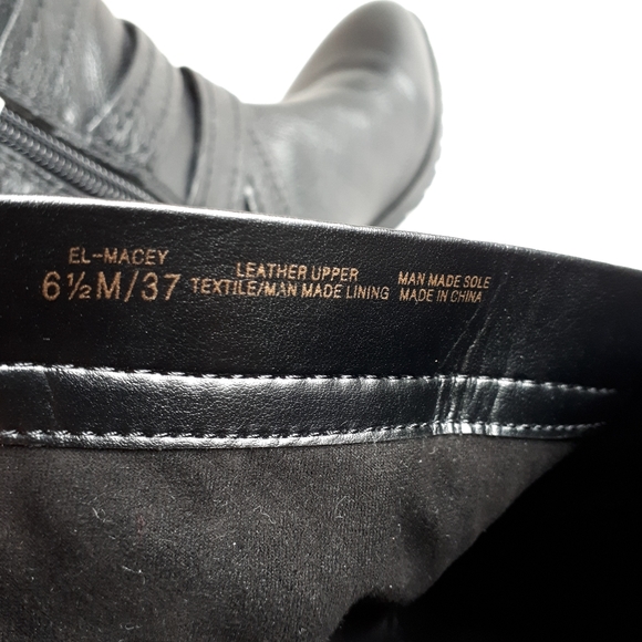 Essex Lane Black Leather Boots - Picture 7 of 7